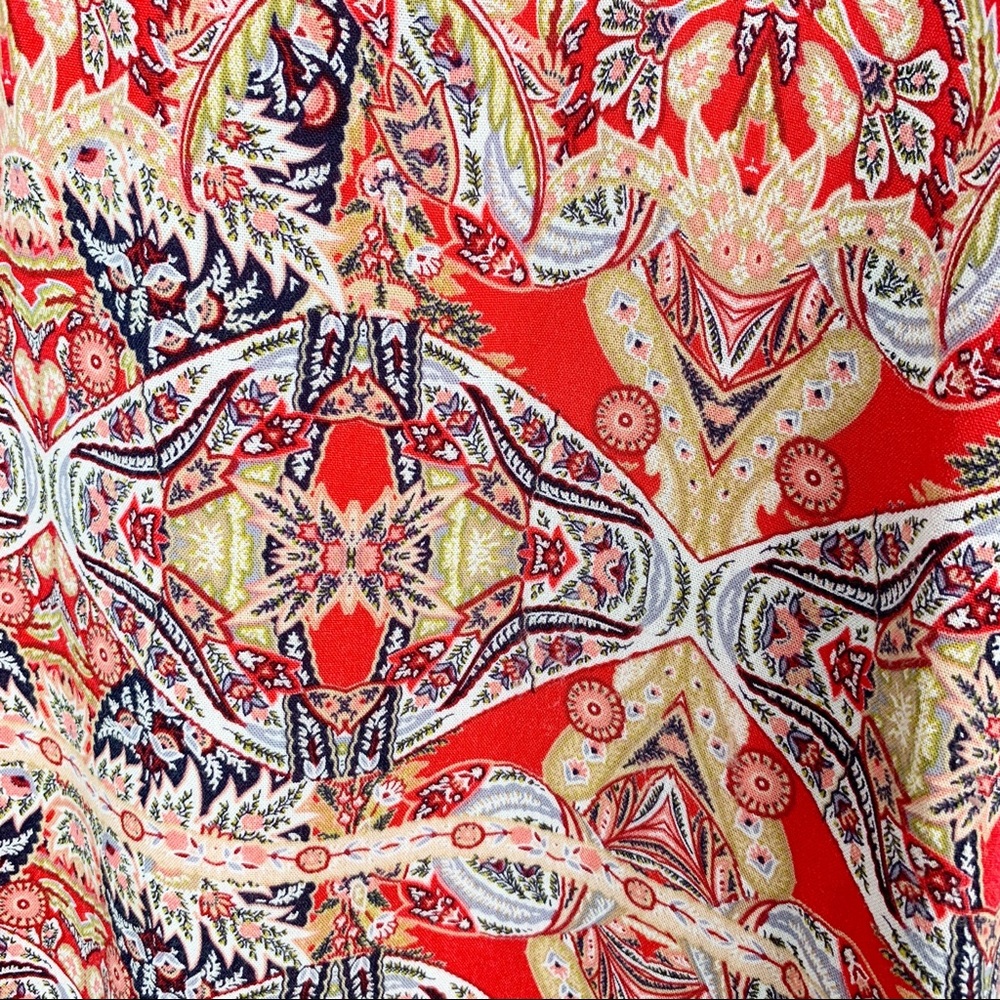 Lulu’s Swing Sleeveless Dress Racerback Red Print - Picture 3 of 7